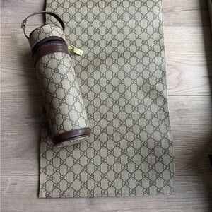 Beige GG Monogram Cylinder Crossbody Baby Changing Mat